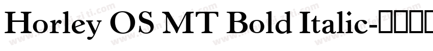 Horley OS MT Bold Italic字体转换